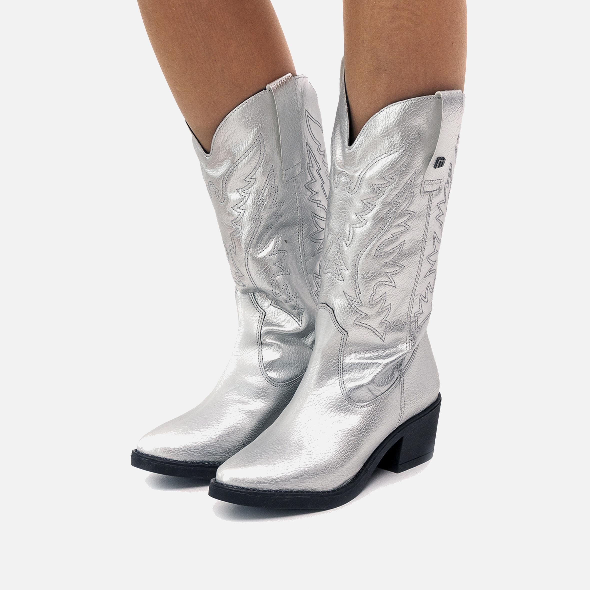 Cheap silver boots sale